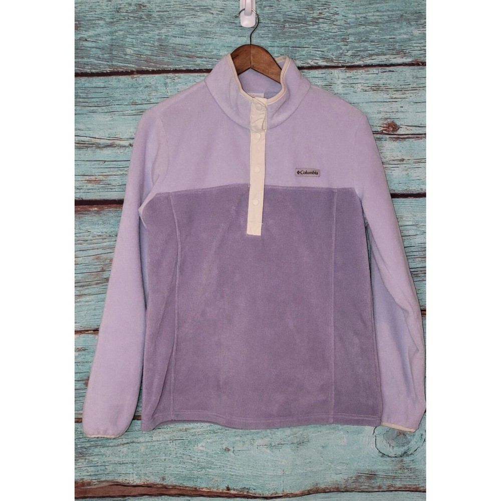 Columbia Two-Tone Lavender and Lilac Fleece Pullover